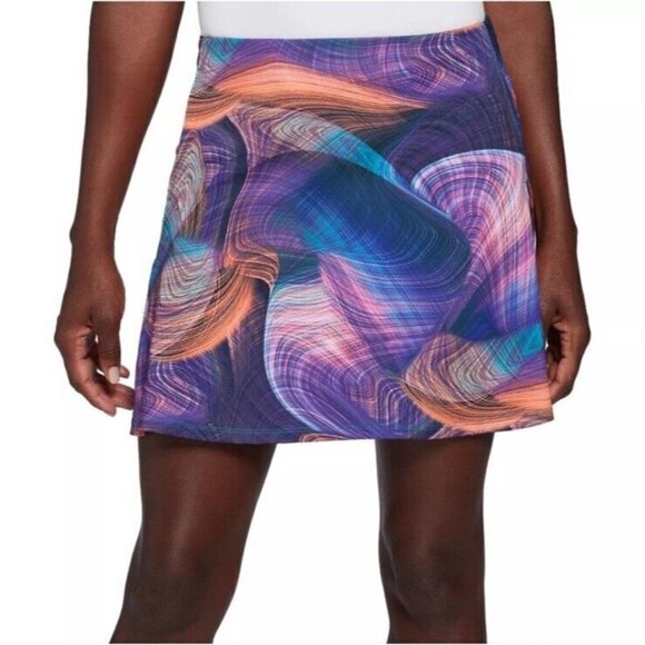 Slazenger Flounce 15'' Athletic Digi Multi Color Marble Golf Skort Size XS - Picture 1 of 10